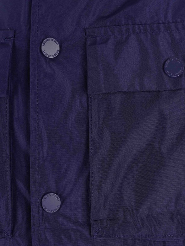 Bluso para homem azul de tecido tcnico com bolsos