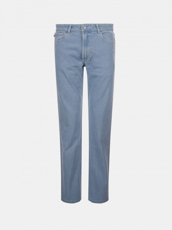 Calas para homem jeans regular fit com cinco bolsos