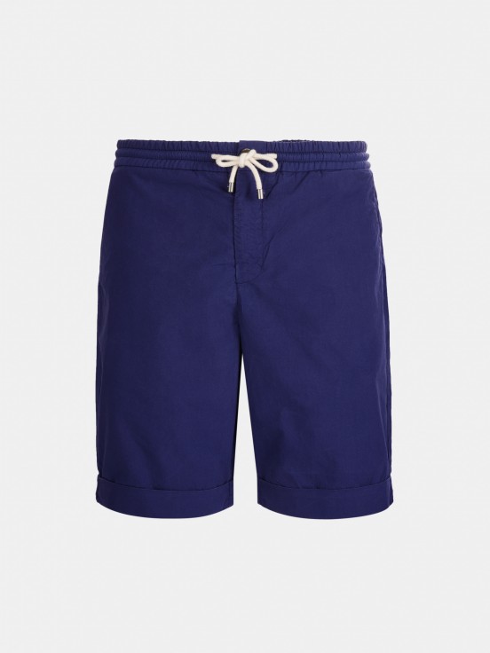 Man's regular fit cotton bermuda shorts with drawstring