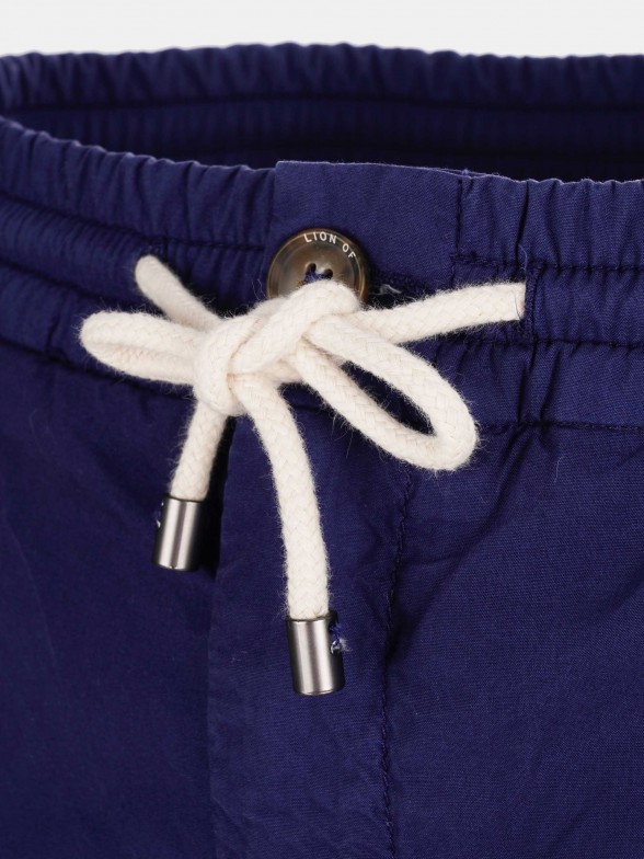 Man's regular fit cotton bermuda shorts with drawstring