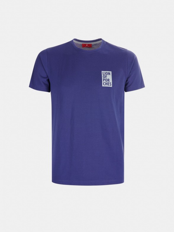 Man's cotton t-shirt with round neck and short sleeves