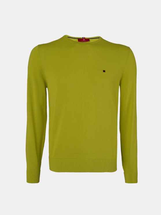 Sudadera de algodn de cuello redondo para hombre con bordado