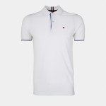 Slim fit short sleeve knit polo
