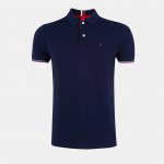 Slim fit short sleeve knit polo