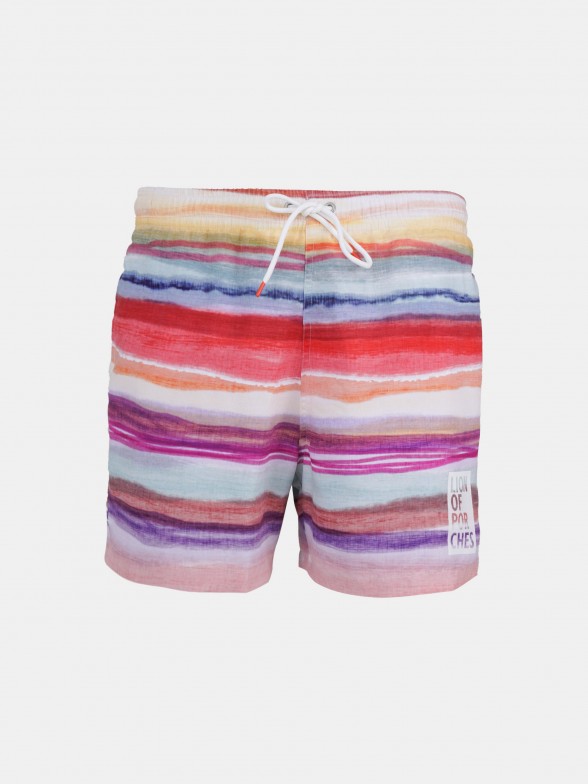 Cales de banho para homem coloridos regular fit com cordo