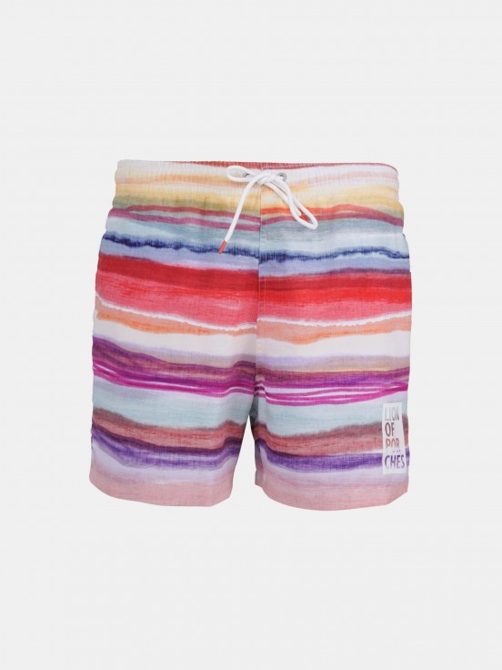 Man's regular fit coloured swimming shorts with drawstring
