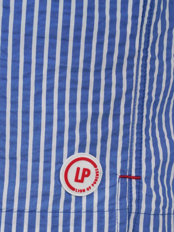 Man's swim shorts regular fit with stripes and drawstring
