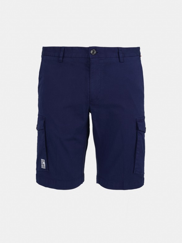 Pantalones cortos de corte normal para hombre fabricados en algodón  elástico con bolsillos laterales | LION OF PORCHES