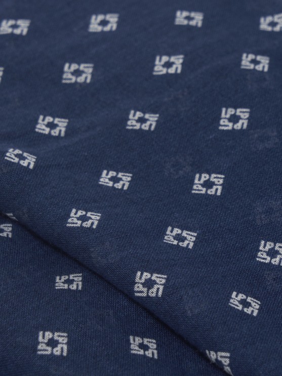 Man's linen and cotton scarf with pattern