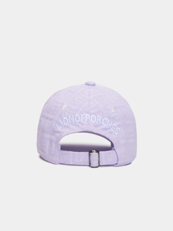 Woman's monogrammed cap with curved visor and logo