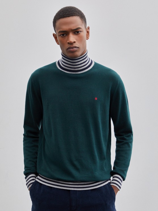 High neck jersey