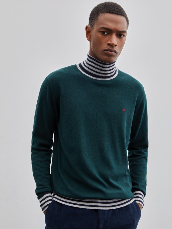 High neck jersey