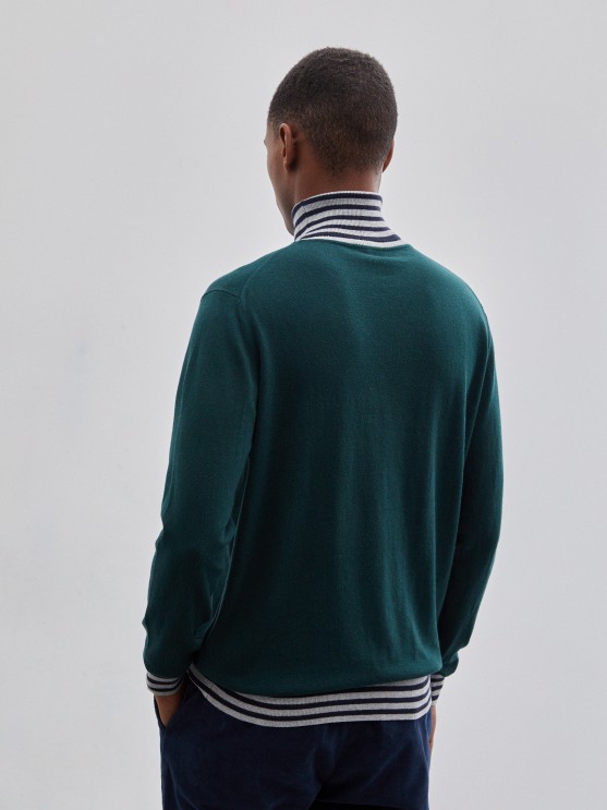 High neck jersey