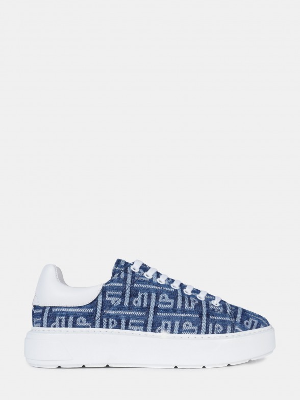 Blue sneakers with LP monogram