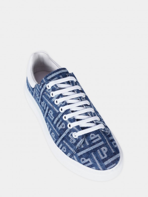 Blue sneakers with LP monogram