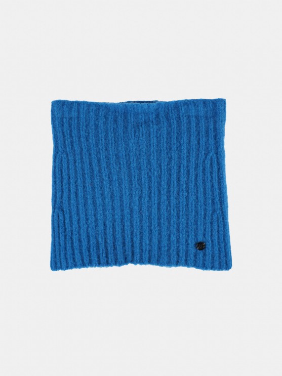 Gola canelada azul