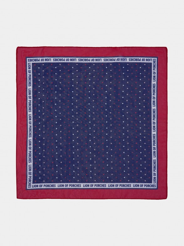Scarf with printed squares