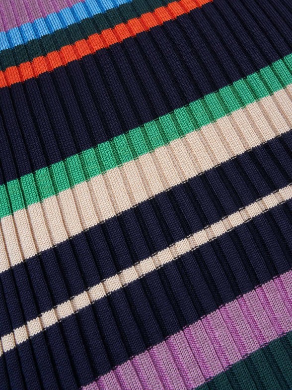 Scarf with multicolor stripes