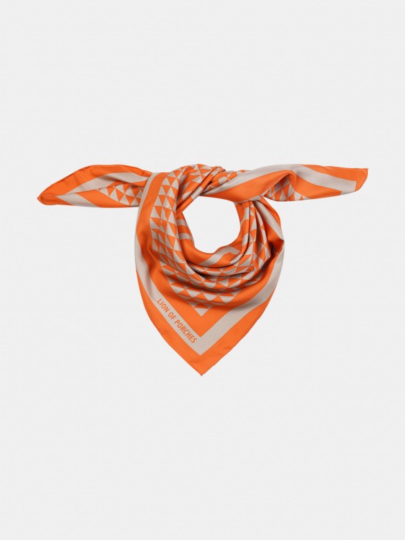 100% silk monogram scarf