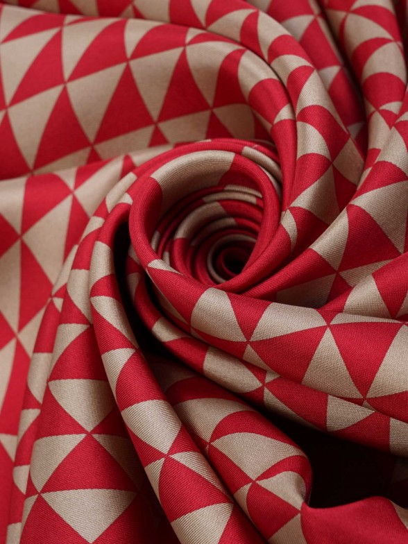 100% silk monogram scarf