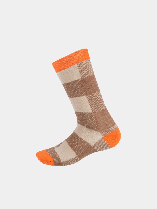 Calcetines Vichy con contrastes