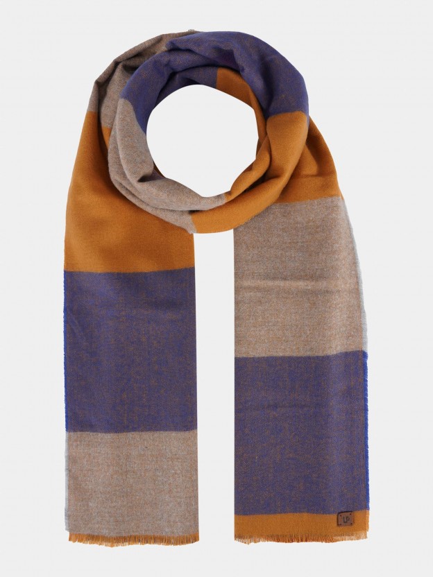 Multicolored plaid scarf