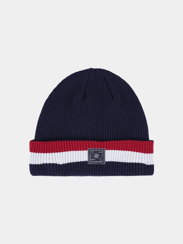 Gorro tricolor estruturado