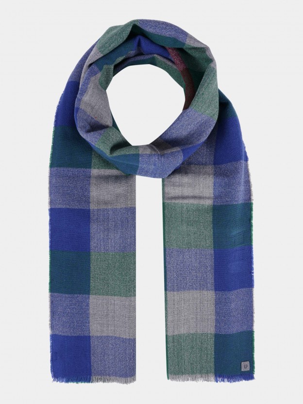 Multicolor plaid scarf