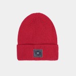 Structured knit cap with monogram