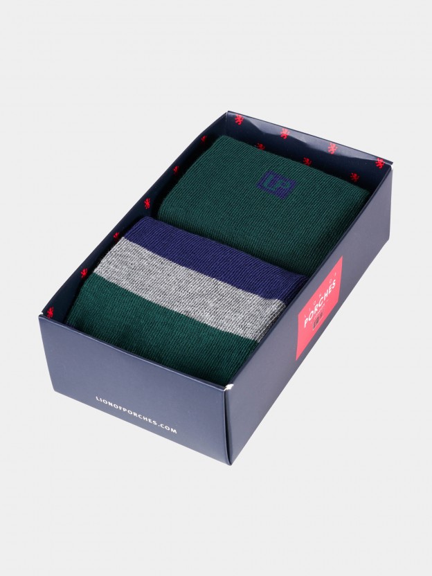 Pack de meias com diferentes padrões