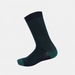 Bicolor socks with geometric pattern