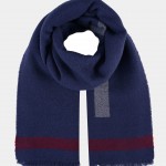 Blue scarf with monograms