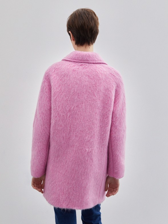 Casaco oversize em l e mohair