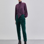 Green chino pants with belt