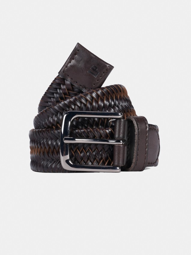 Cinto castanho entrançado - Image product