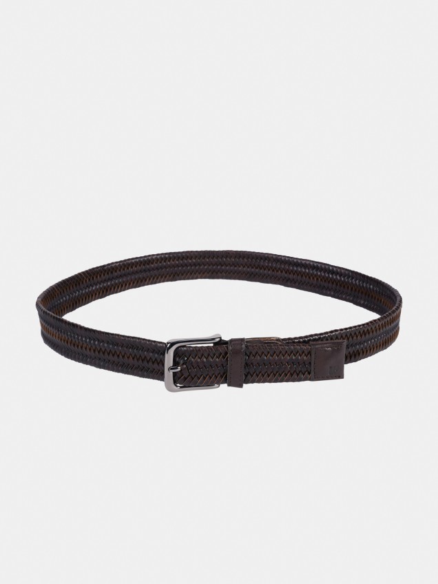 Cinto castanho entrançado - Image product