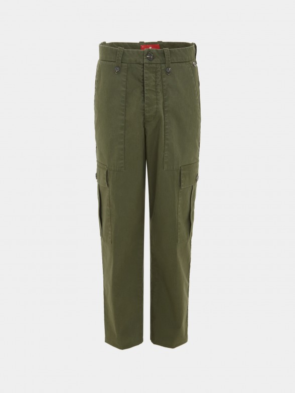 Woman's cargo trousers made of stretch cotton