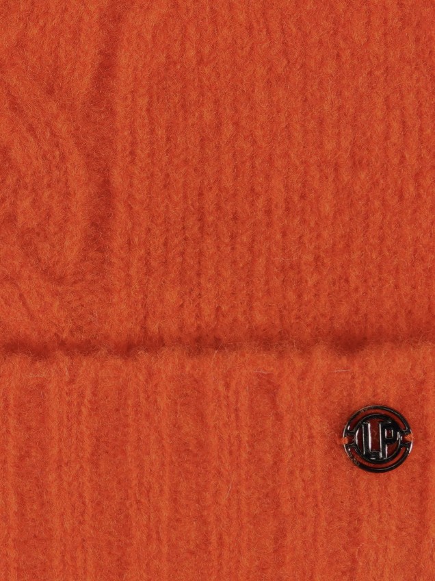 Gorro tran�ado laranja