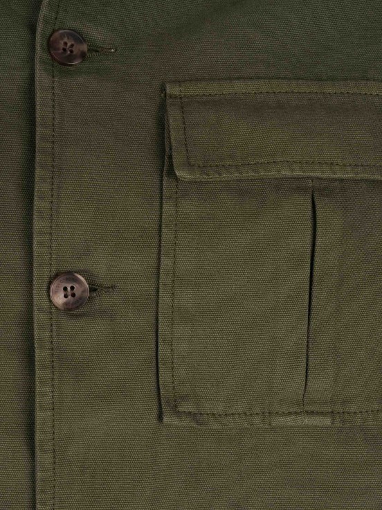 Sobrecamisa para homem regular fit em 100% algodão orgânico com bolsos