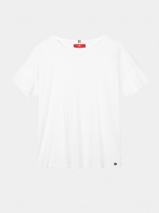 Camiseta para mujer regular fit de algodón y manga corta