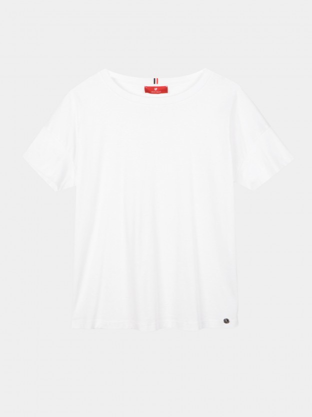 T-shirt de algodão regular fit de manga curta