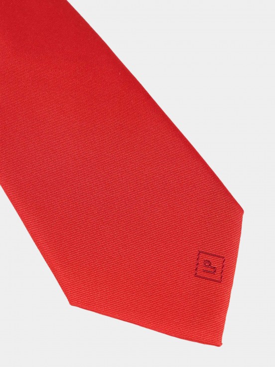 Man's monogrammed and embroidered silk tie