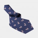 Man's silk jacquard tie with flip-flops motif