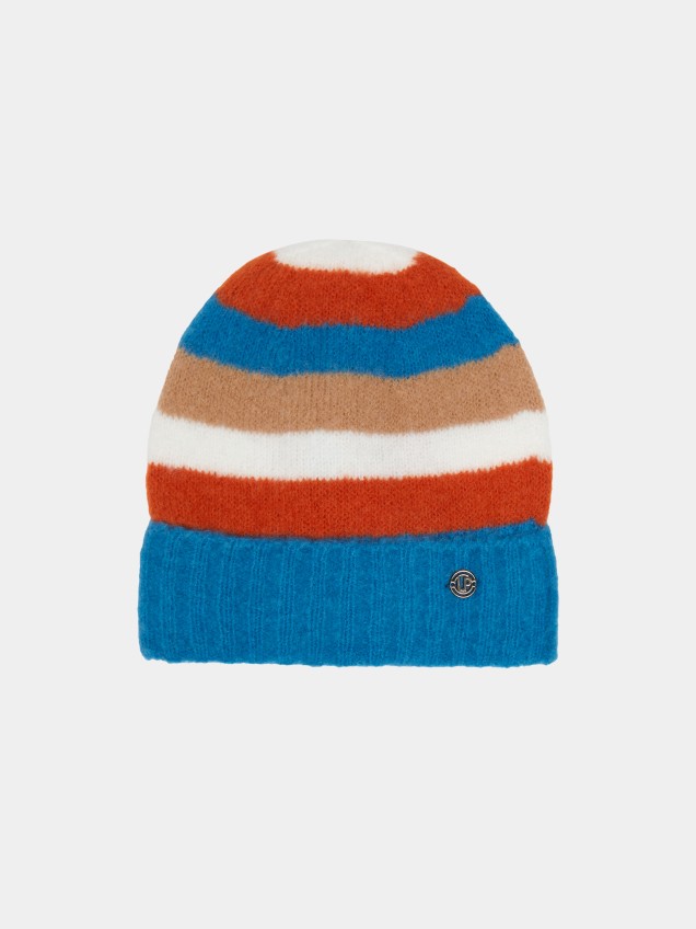 Gorro estruturado com riscas
