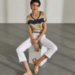 Calas para mulher denim regular fit com cinto tie dye