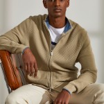 Man's cardigan with double zip and pockets