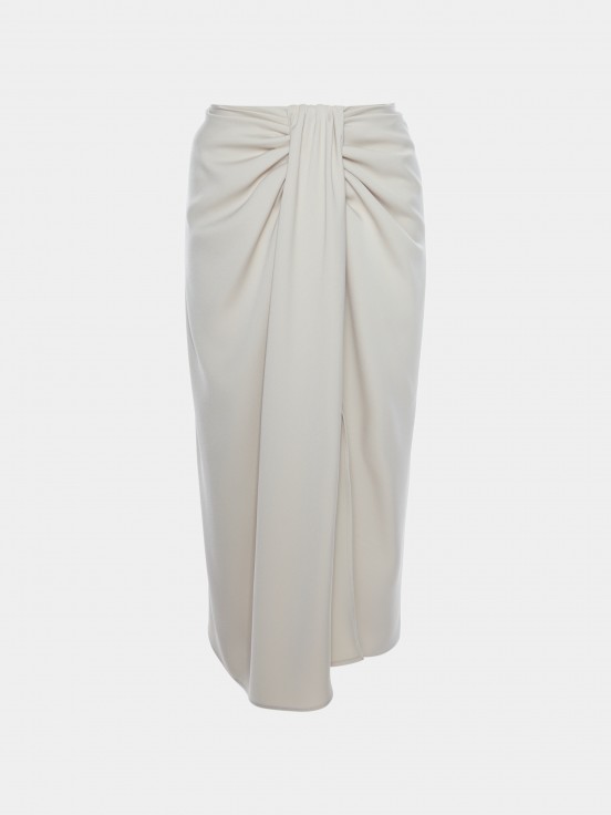 Long skirt with knot detail