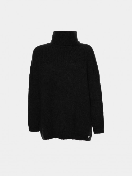 Camisola de gola alta em mohair