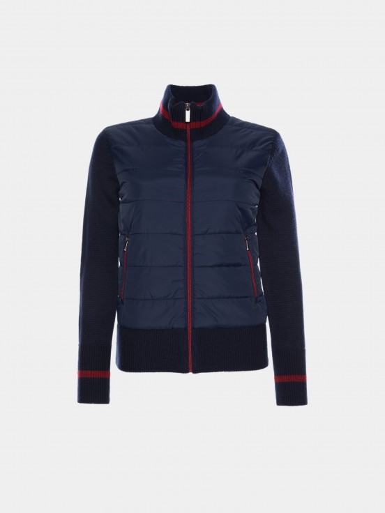 Chaqueta combinada con cuello alto