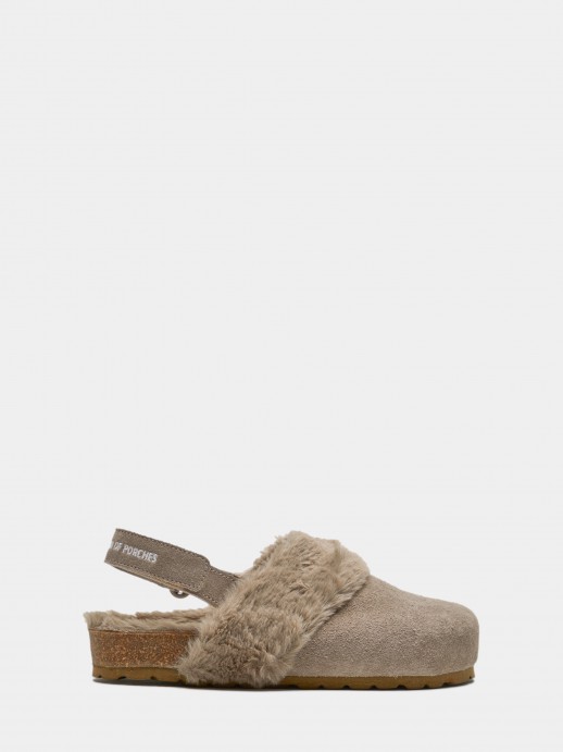 Sandals with fur